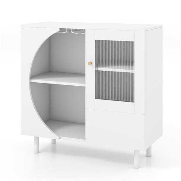 31.5英寸独立式储物柜，带抽屉和新月形翻盖，适用于厨房和餐厅-4