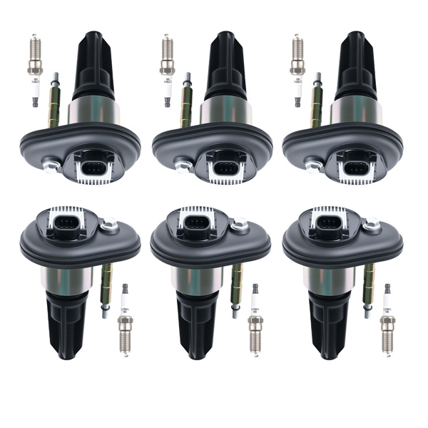 6 Ignition Coils & Spark Plugs fit for Chevrolet Trailblazer GMC Envoy Buick Rainier-6