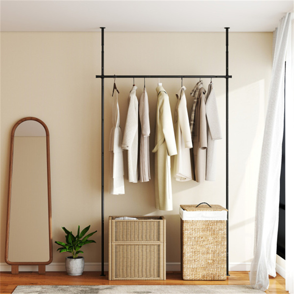 房间分隔帘杆，可调节28“-72”宽x 4-10英尺高重型分隔杆-2