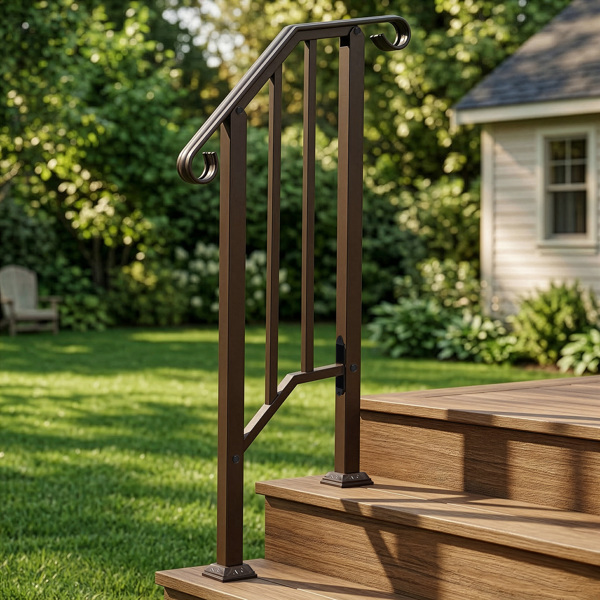 古铜色 1阶 庭院楼梯扶手-2