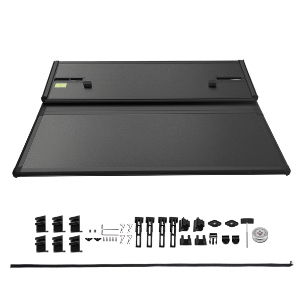 5ft Tri-Fold Hard Tonneau Cover fit for Nissan Frontier 2005-2026  FRP PP Tailgate-6