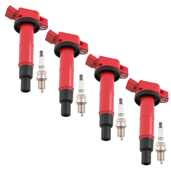 4x Ignition Coil + Spark Plug fit for Scion xB 2.4L and Toyota Corolla 2.4L-6