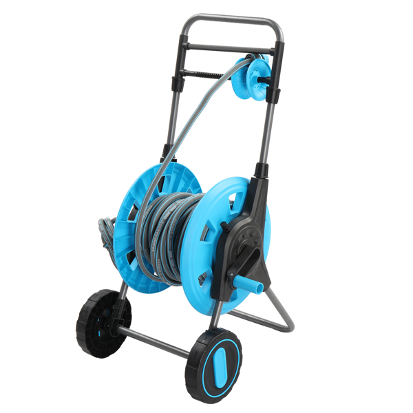 43*50*90cm 蓝+黑灰 铁+塑料 +1.9M水管接头 拼接+车轮 水管车-2