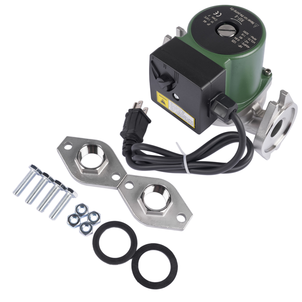 不锈钢循环泵 Stainless Steel Water Circulator Pump Replacement for Taco 008-SF6 008SF6 115V 1/25hp 14GPM 3250RPM 0.84 AMPS 125 Psi Stainless Steel Circulating Pump-4