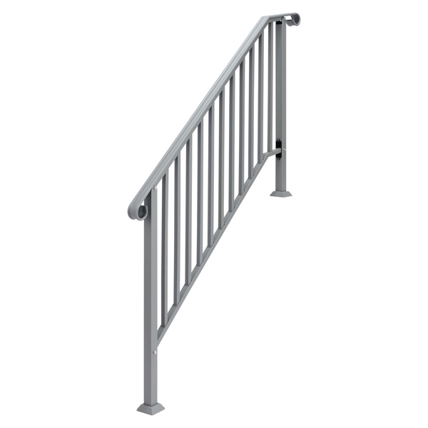 银色 4阶 庭院楼梯扶手-3