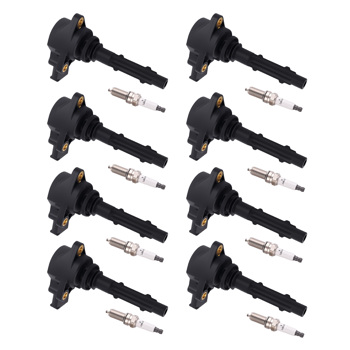 8x Ignition Coil & Spark Plug fit for Mercedes-Benz E550 G550 ML550 5.5L 2007-2015