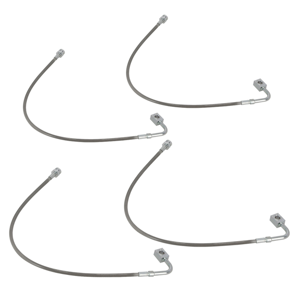 Stainless Steel Extended Brake Lines Fit fit for Jeep Wrangler 2WD/4WD 2007-2017-4