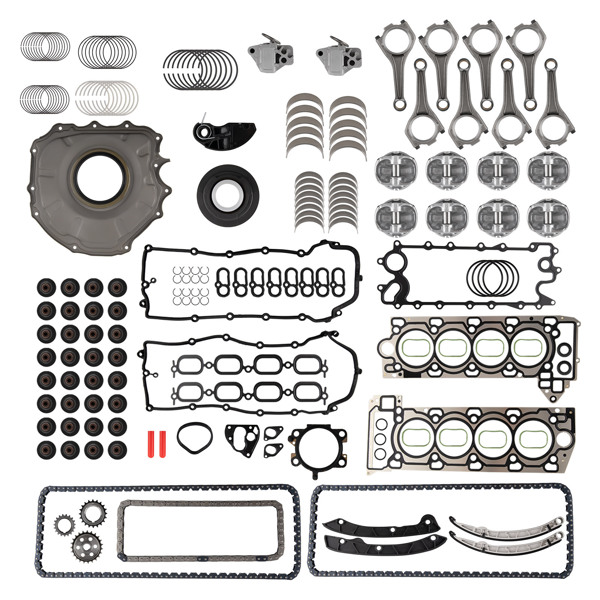 AJ133 Engine Overhaul Rebuild Kit w/ Rods & Timing fit for Jaguar Ranger Rover 5.0L-6