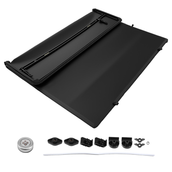 5.8 FT 3-Fold Tonneau Cover fit for Chevy Silverado 1500 GMC Sierra 2007-26 W/ Lamp
