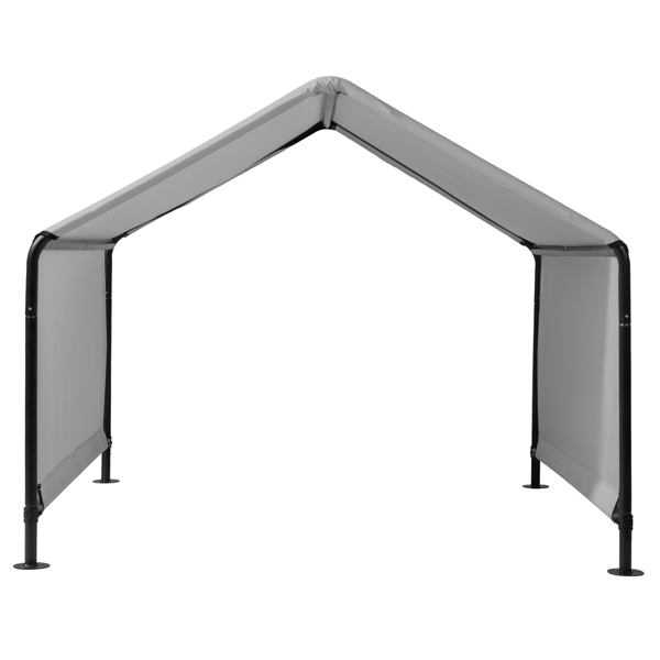 4*4*3.3FT 黑色铁管 PVC涂层涤纶篷布防水防紫外 深灰色 宠物帐篷 篷布底部车缝 顶部魔术贴-2