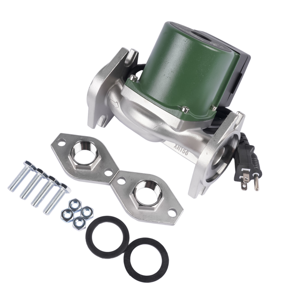 不锈钢循环泵 Stainless Steel Water Circulator Pump Replacement for Taco 008-SF6 008SF6 115V 1/25hp 14GPM 3250RPM 0.84 AMPS 125 Psi Stainless Steel Circulating Pump-5