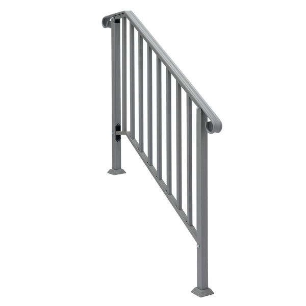 银色 3阶 庭院楼梯扶手-3