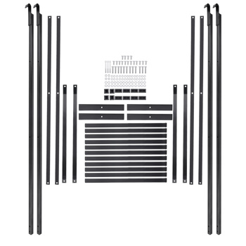 4x Black Universal Storage Shelving Brackets Powder Coated 19.6\\'\\' (D)x59.3\\'\\' (H)