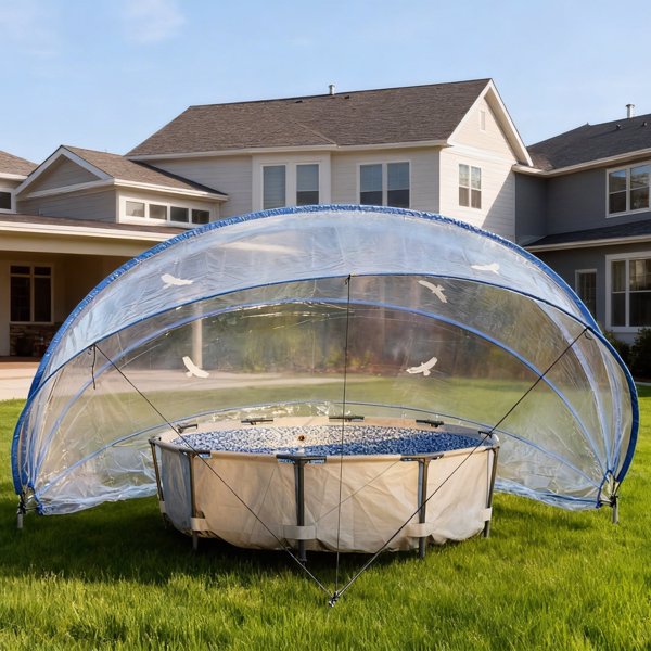 18英尺可伸缩泳池盖、PVC薄膜玻璃纤维杆泳池围栏、户外游泳池配件--不支持self-pick up且不支持指定仓库发货-2