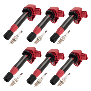 6PCS Ignition Coils + Spark Plugs fit for Honda Odyssey 3.5L V6 1999-2004 Direct Fit
