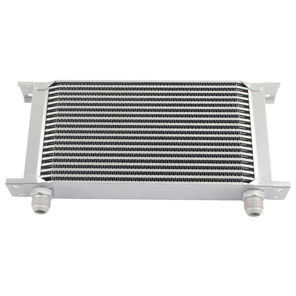 Engine Oil Cooler Kit 10.6"x5.39"x1.97" AN-10 w/ Stainless Braided Hoses-4