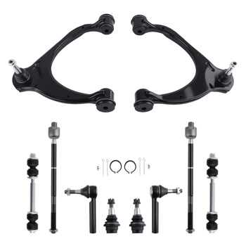 Front Upper Control Arms w/ Ball Joints Tie Rods fit for 14-18 Silverado Sierra 1500