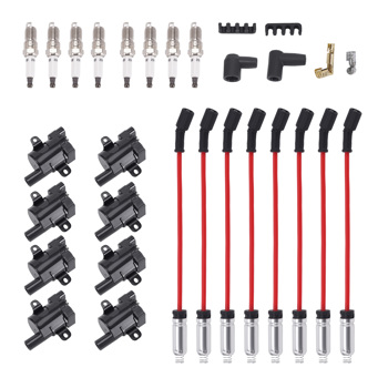 8 Pack Ignition Coil & Spark Plug & Wires Kit fit for Chevy Silverado 1500 GMC D585