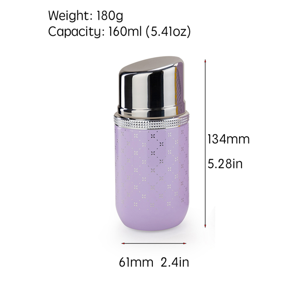 便携保温杯内置口红境新款口红杯 160mL 紫色-15