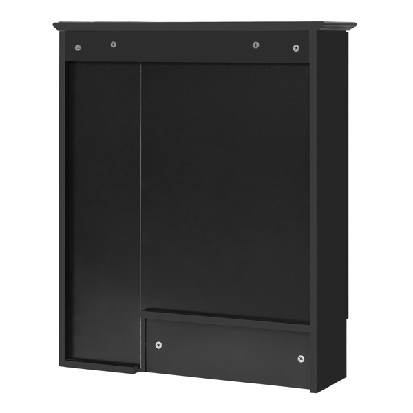 三合一浴室镜柜，24英寸壁挂式药柜，带可调节搁板和塔架，高清镜面带储物空间，适用于浴室梳妆台--不支持self-pick up且不支持指定仓库发货-11