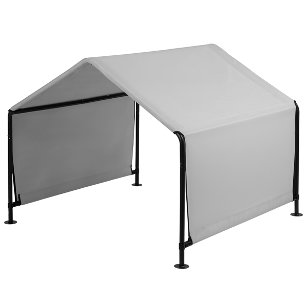 4*4*3.3FT 黑色铁管 PVC涂层涤纶篷布防水防紫外 深灰色 宠物帐篷 篷布底部车缝 顶部魔术贴-3