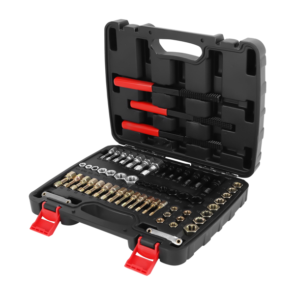 Complete Automotive Thread Chaser Kit 61pc SAE & Metric fit for Damaged Bolts-2