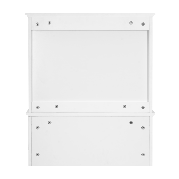 四合一浴室镜柜，24英寸壁挂式药柜，带抽屉和收纳挂钩，高清镜面，带浴室梳妆台储物空间--不支持self-pick up且不支持指定仓库发货-22