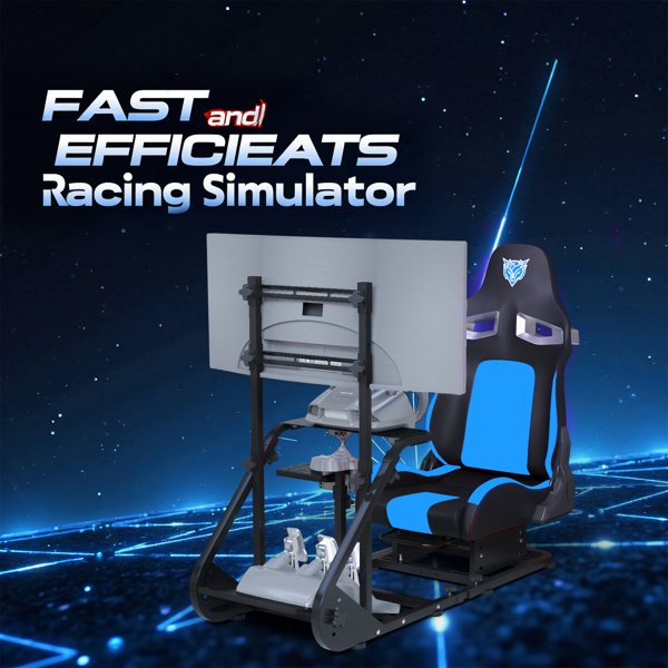 增强型稳定赛车方向盘驾驶舱，兼容 Fanatec、PXN、Thrustmaster 和 Logitech 可调节驾驶模拟器，但不包含手刹、踏板和显示器。--不支持self-pick up且不支持指定仓库发货-6