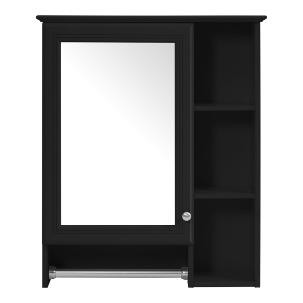 三合一浴室镜柜，24英寸壁挂式药柜，带可调节搁板和塔架，高清镜面带储物空间，适用于浴室梳妆台--不支持self-pick up且不支持指定仓库发货-12