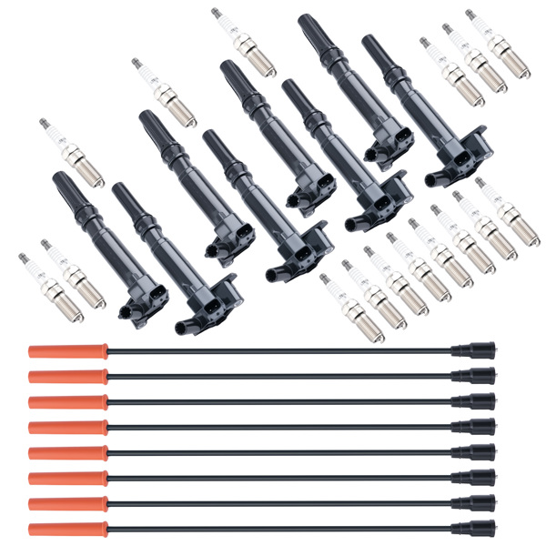 UF631 UF639 Ignition Coil Set with 16 Plugs 8 Wires fit for Ford 6.2L V8 Engine-6