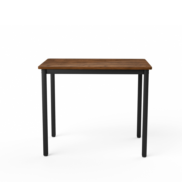 餐桌椅组合——吧台桌配2把餐椅 | 厨房中岛式餐桌椅 | 工业风设计，适用于厨房早餐区、客厅及派对室 | 胡桃木色 | 尺寸：35.4″长 x 23.6″宽 x 29.7″高--不支持self-pick up且不支持指定仓库发货-11