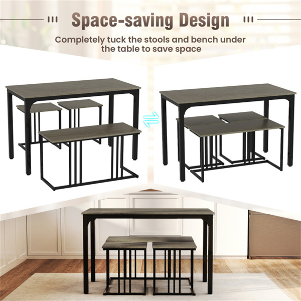 独特的单面相思木露台桌椅套装，可结合野餐和休闲野餐桌-橡木-3