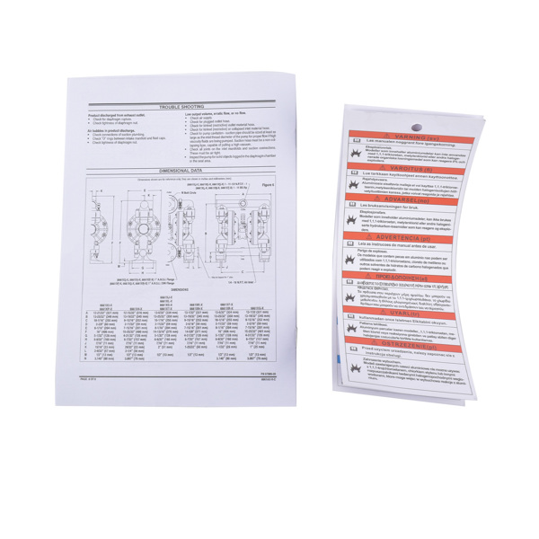 气动隔膜泵 Pneumatic Plastic Diaphragm Pump 6661A3-344-C Replacement for Ingersoll Rand Aro 6661A3344C-10