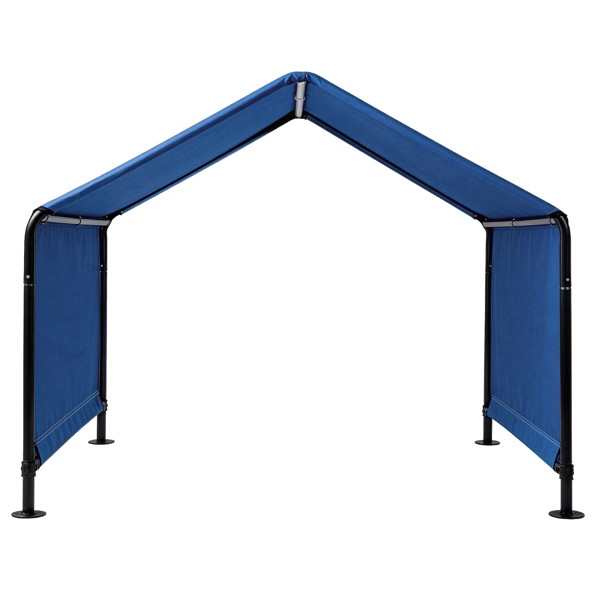 4*4*3.3FT 黑色铁管 PVC涂层涤纶篷布防水防紫外 蓝色 宠物帐篷 篷布底部车缝 顶部魔术贴-2