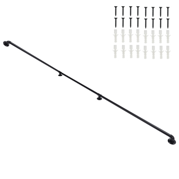 12FT 黑色 三节装 铁质 庭院楼梯扶手