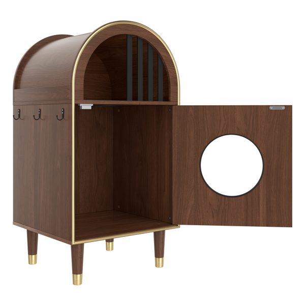 猫砂盆围栏，二合一猫公寓床，双层舒适猫窝家具，可容纳两只猫，可爱猫咪公寓，豪华猫屋及家具，浓缩咖啡色--不支持self-pick up且不支持指定仓库发货-10