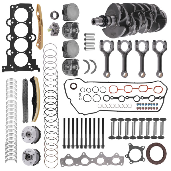 Engine Piston Gasket Set w/ Crankshaft Rods Timing Kit fit for Hyundai KIA G4FJ 1.6T-6
