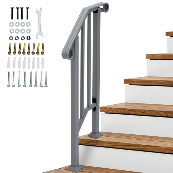 银色 1阶 庭院楼梯扶手-5