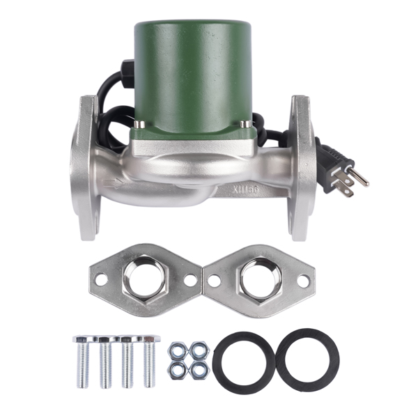 不锈钢循环泵 Stainless Steel Water Circulator Pump Replacement for Taco 008-SF6 008SF6 115V 1/25hp 14GPM 3250RPM 0.84 AMPS 125 Psi Stainless Steel Circulating Pump-9