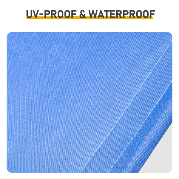 4*4*3.3FT 黑色铁管 PVC涂层涤纶篷布防水防紫外 蓝色 宠物帐篷 篷布底部车缝 顶部魔术贴-7