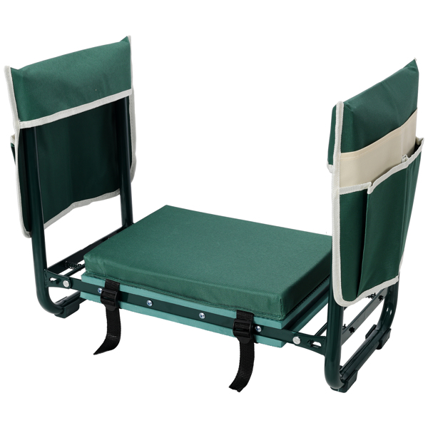 园艺跪垫兼座椅长凳——附赠2个工具收纳袋，可折叠设计，配有EVA泡沫垫、加宽加厚软垫及大型工具包，专为园艺爱好者打造。--不支持self-pick up且不支持指定仓库发货-4