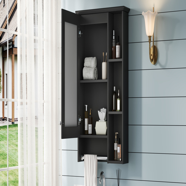 三合一浴室镜柜，24英寸壁挂式药柜，带可调节搁板和塔架，高清镜面带储物空间，适用于浴室梳妆台--不支持self-pick up且不支持指定仓库发货-13