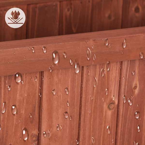 63*30*127CM 红棕色 万向轮种植花架 杉木 木种植-23