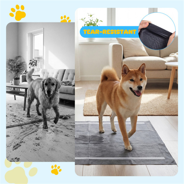 150包24英寸x24英寸6层超吸水宠物训练垫，带气味控制-6