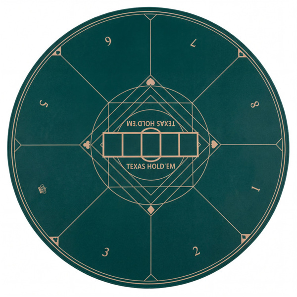 40英寸圆形可折叠扑克40英寸圆形可折叠扑克桌面垫，带防滑橡胶底座，便携式赌场级扑克垫，带提袋（绿色），-5