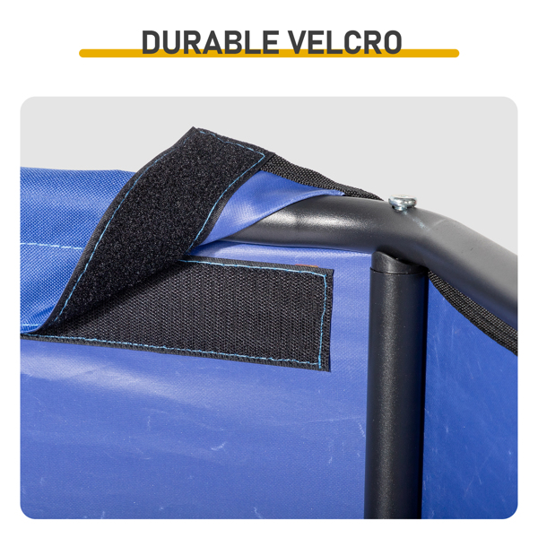 4*4*3.3FT 黑色铁管 PVC涂层涤纶篷布防水防紫外 蓝色 宠物帐篷 篷布底部车缝 顶部魔术贴-8