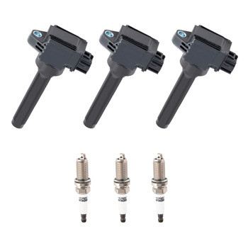 Pack of 3 Ignition Coil + Spark Plugs fit for Mitsubishi Mirage L3 1.2L 14-15 UF815