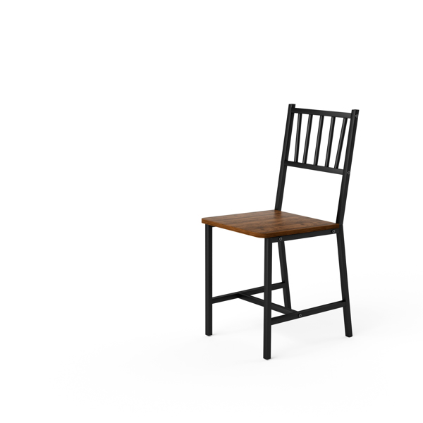 餐桌椅组合——吧台桌配2把餐椅 | 厨房中岛式餐桌椅 | 工业风设计，适用于厨房早餐区、客厅及派对室 | 胡桃木色 | 尺寸：35.4″长 x 23.6″宽 x 29.7″高--不支持self-pick up且不支持指定仓库发货-13