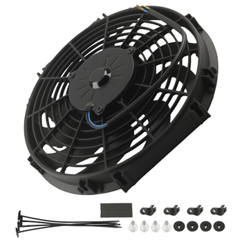 12 inch Universal Cooling Fan fit for Auto Radiator 240W 2250RPM Push Pull 10 Blades