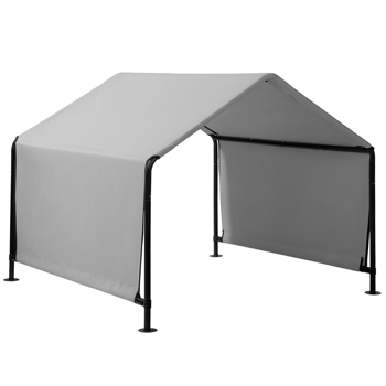 4*4*3.3FT 黑色铁管 PVC涂层涤纶篷布防水防紫外 深灰色 宠物帐篷 篷布底部车缝 顶部魔术贴